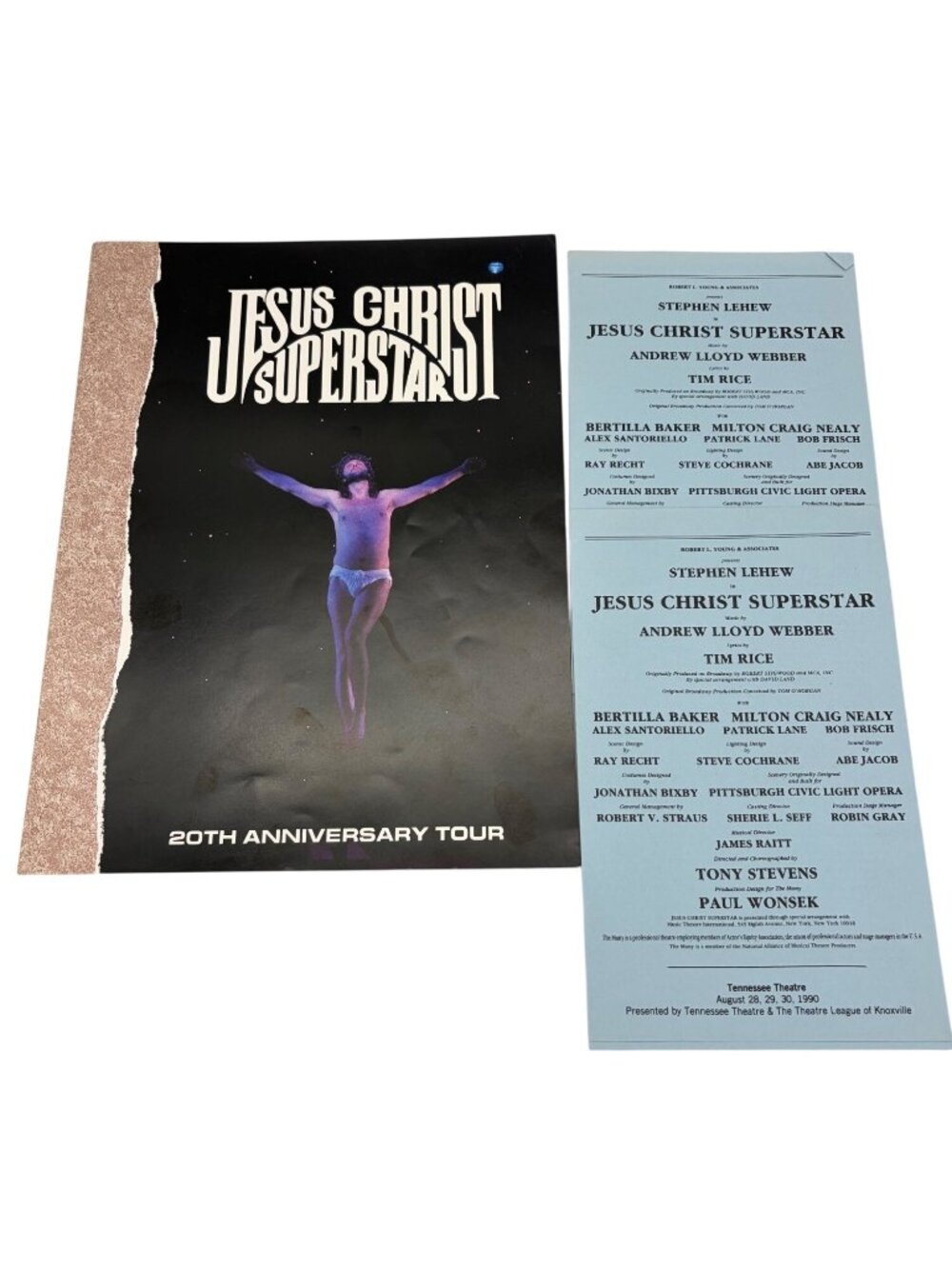 1990 Jesus Christ Superstar 20th Anniversary Tour Program Tennessee Theatre